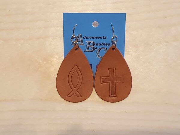 Diffuser Earrings - Stamped Teardrop
